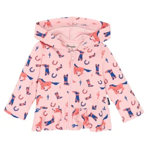 Manteau en molleton à fermeture éclair Horse Pink - Bambin