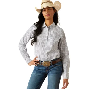Chemise Kirby Wrinkle Resistant Ocean Geo - Femme